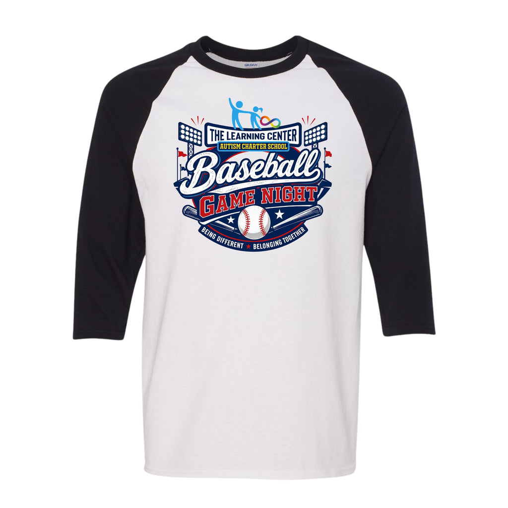 TLC Baseball Game Night Raglan Quarter Sleeve Shirt Adult