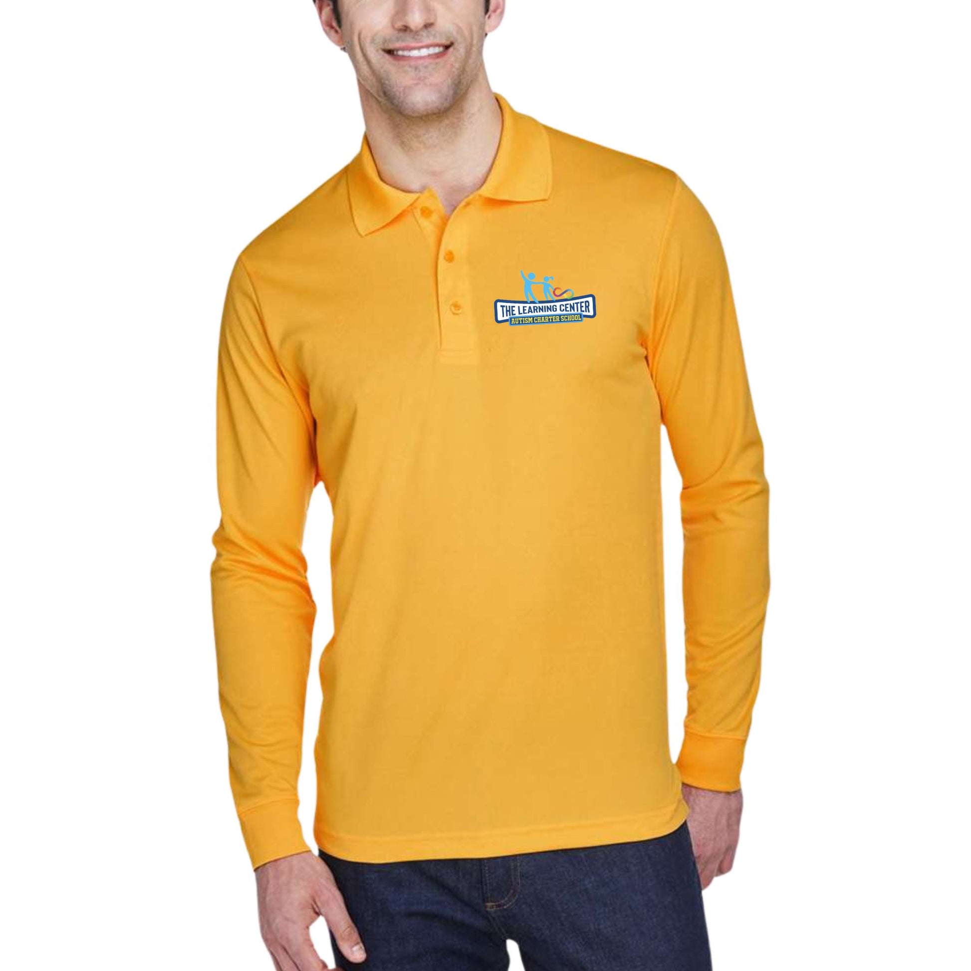 TLC Dri-Fit Polo Unisex Long Sleeve Gold