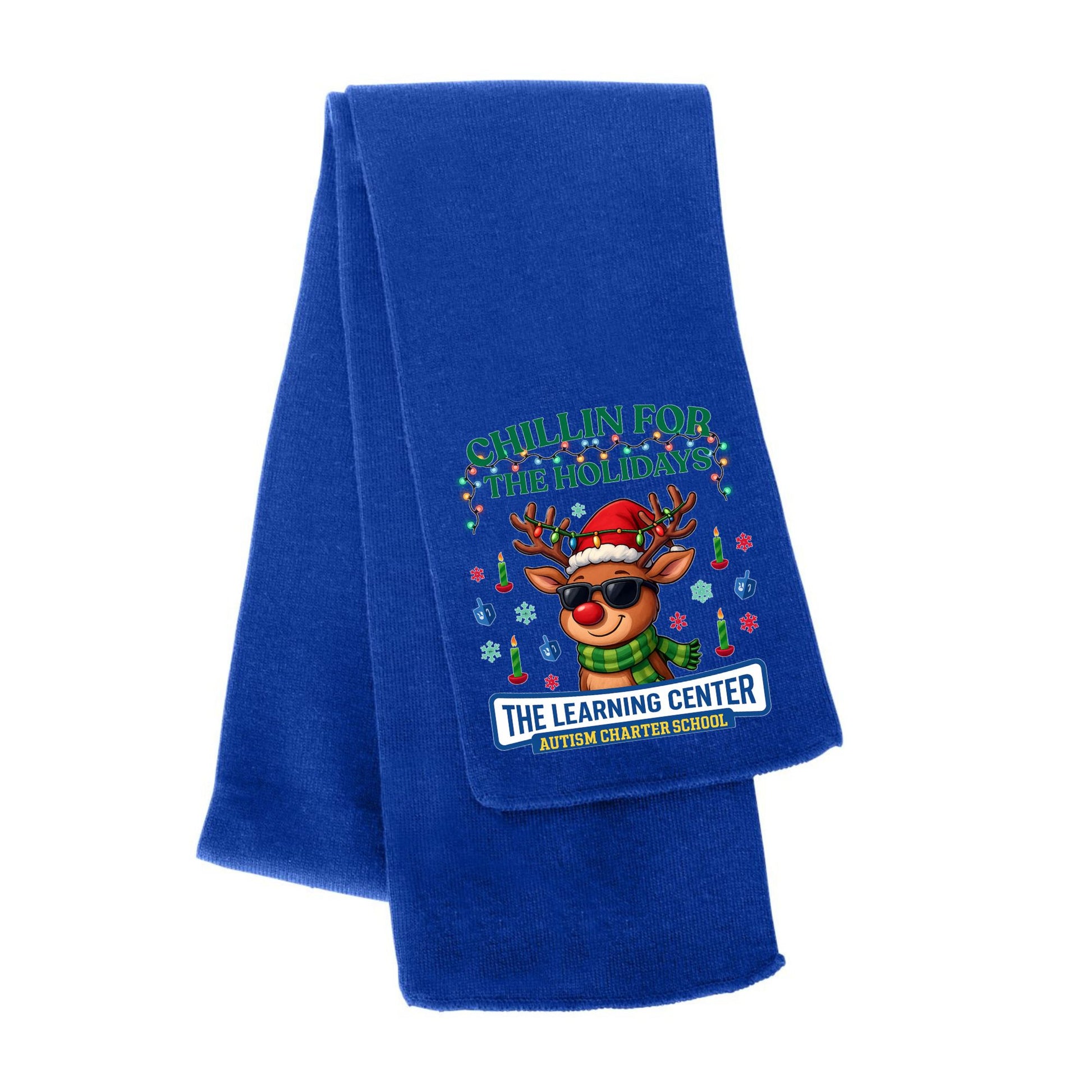 TLC Holiday Knitted Scarf Chilling for the Holidays