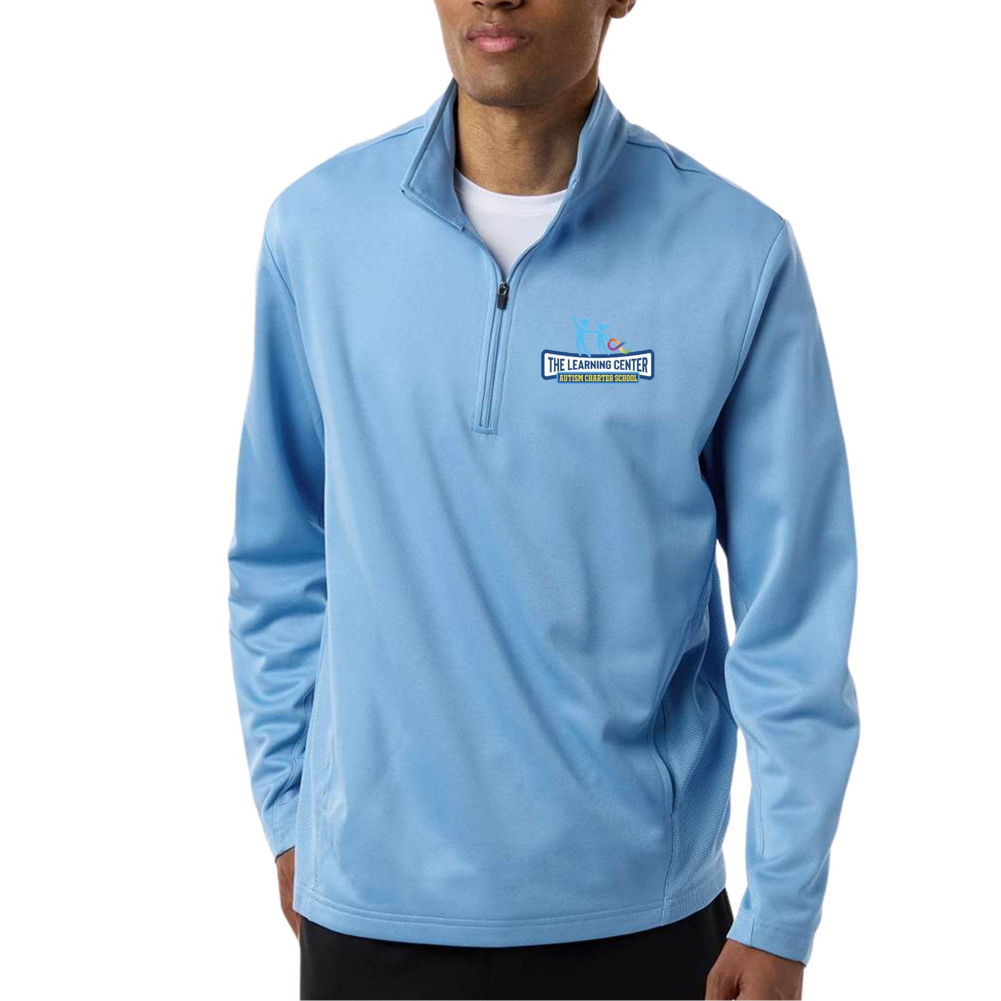 TLC Quarter Zip Lightweight Sweater Blue