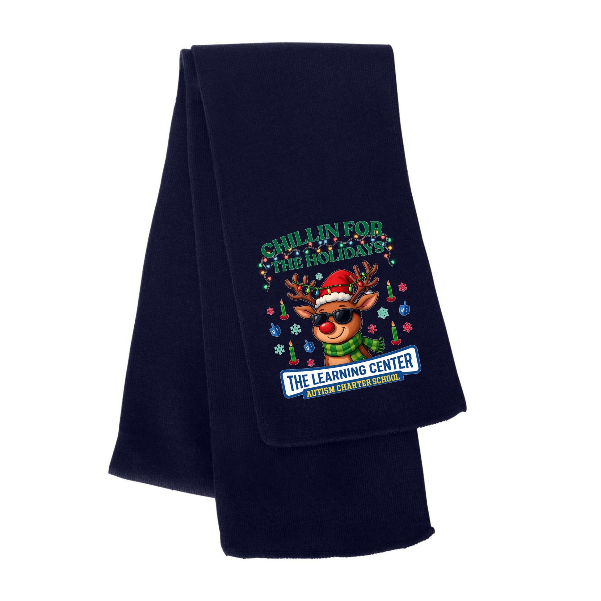 TLC Holiday Knitted Scarf Chilling for the Holidays