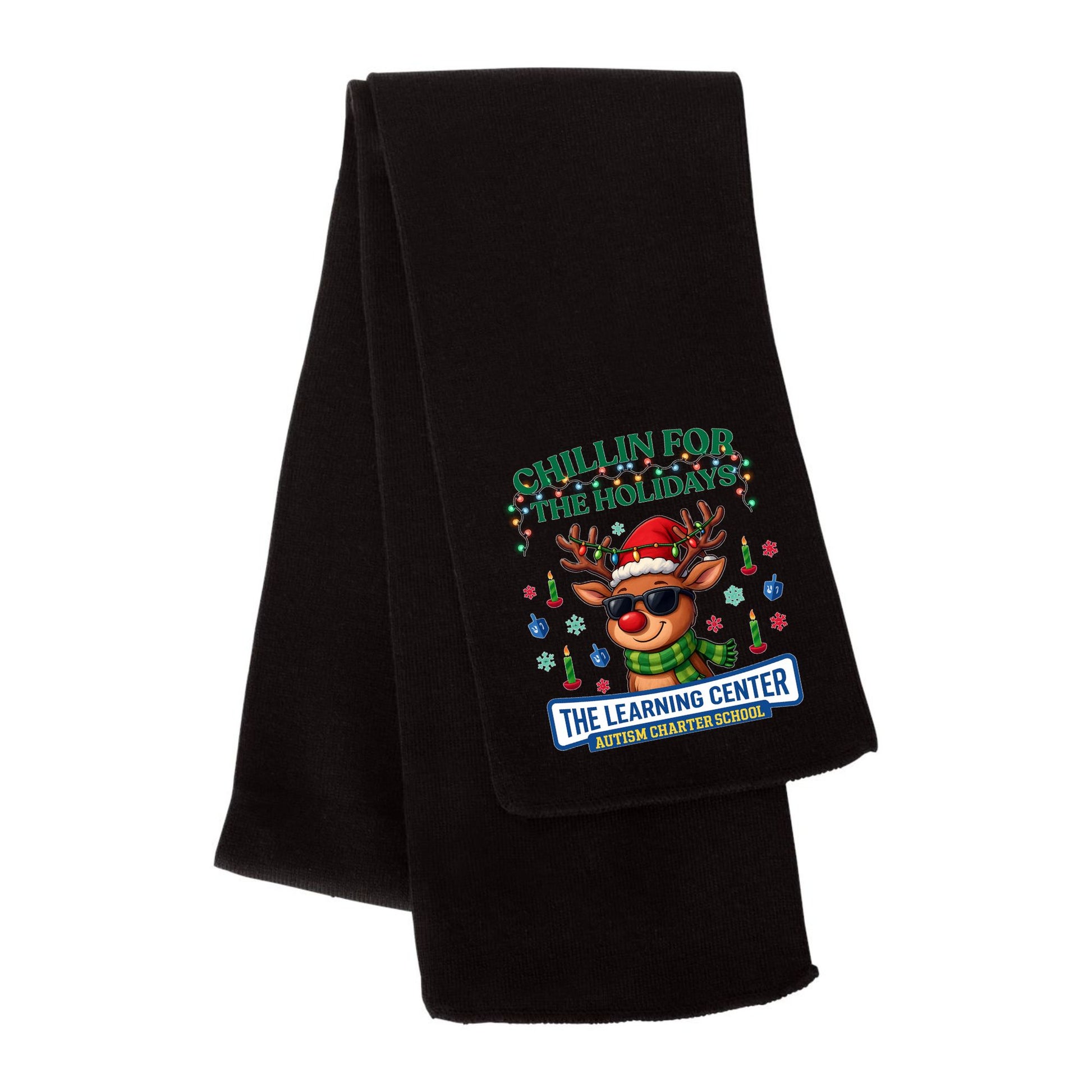 TLC Holiday Knitted Scarf Chilling for the Holidays