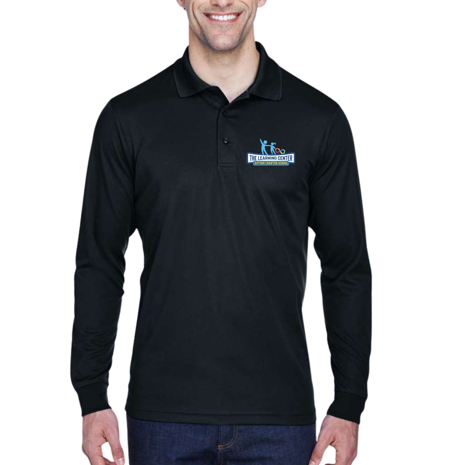 TLC Dri-Fit Polo Unisex Long Sleeve Black