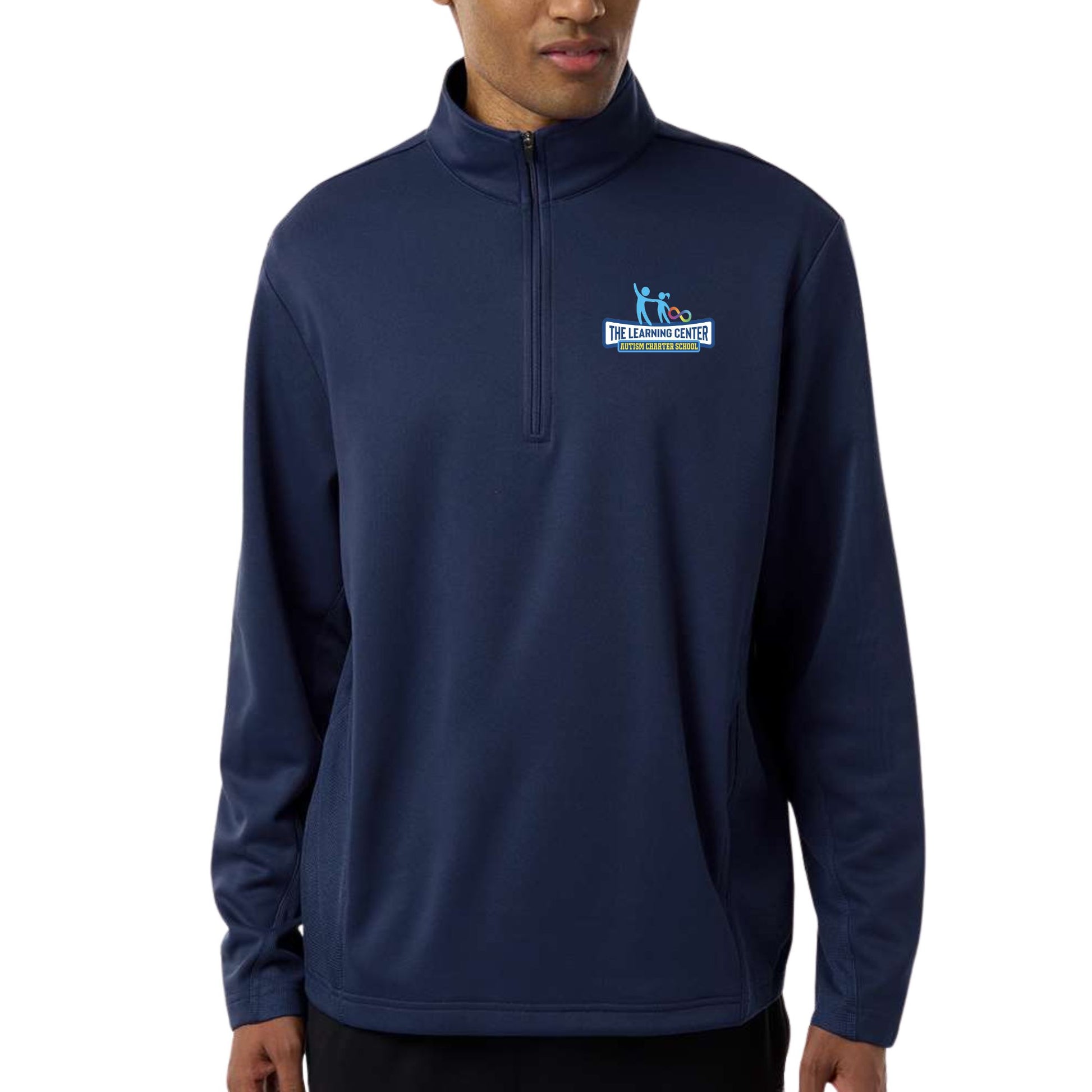 TLC Quarter Zip Lightweight Sweater Navy