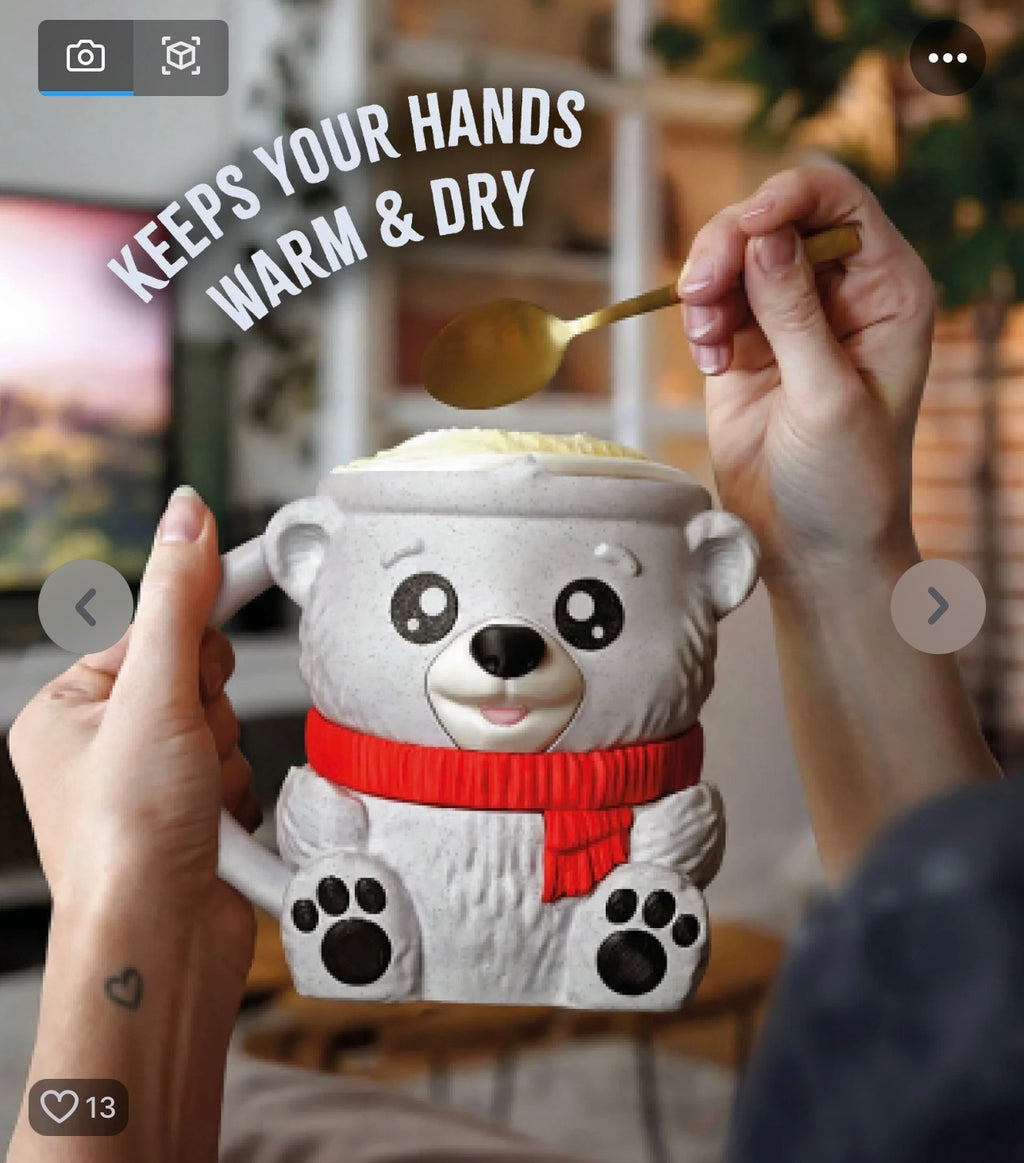 Holiday Pint Holder Pawblo the Polar Bear