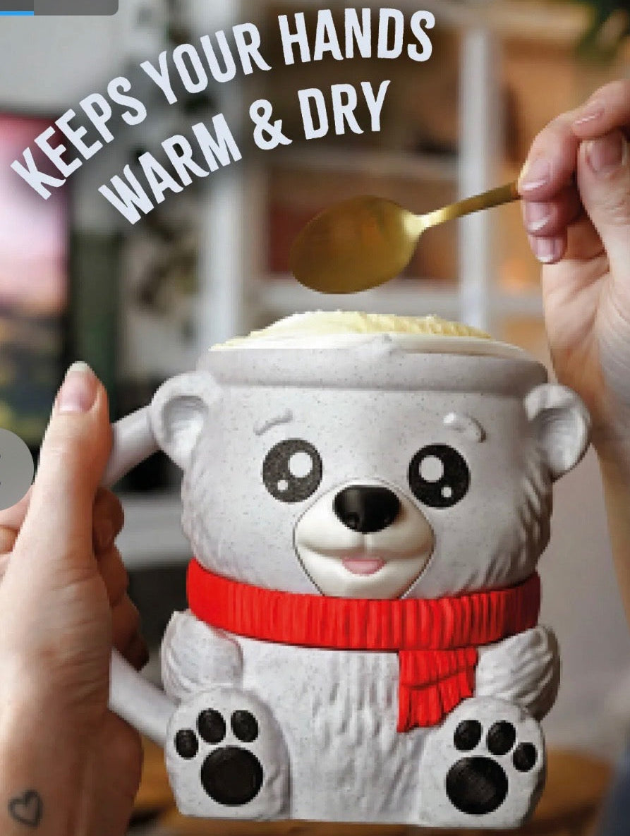 Holiday Pint Holder Pawblo the Polar Bear