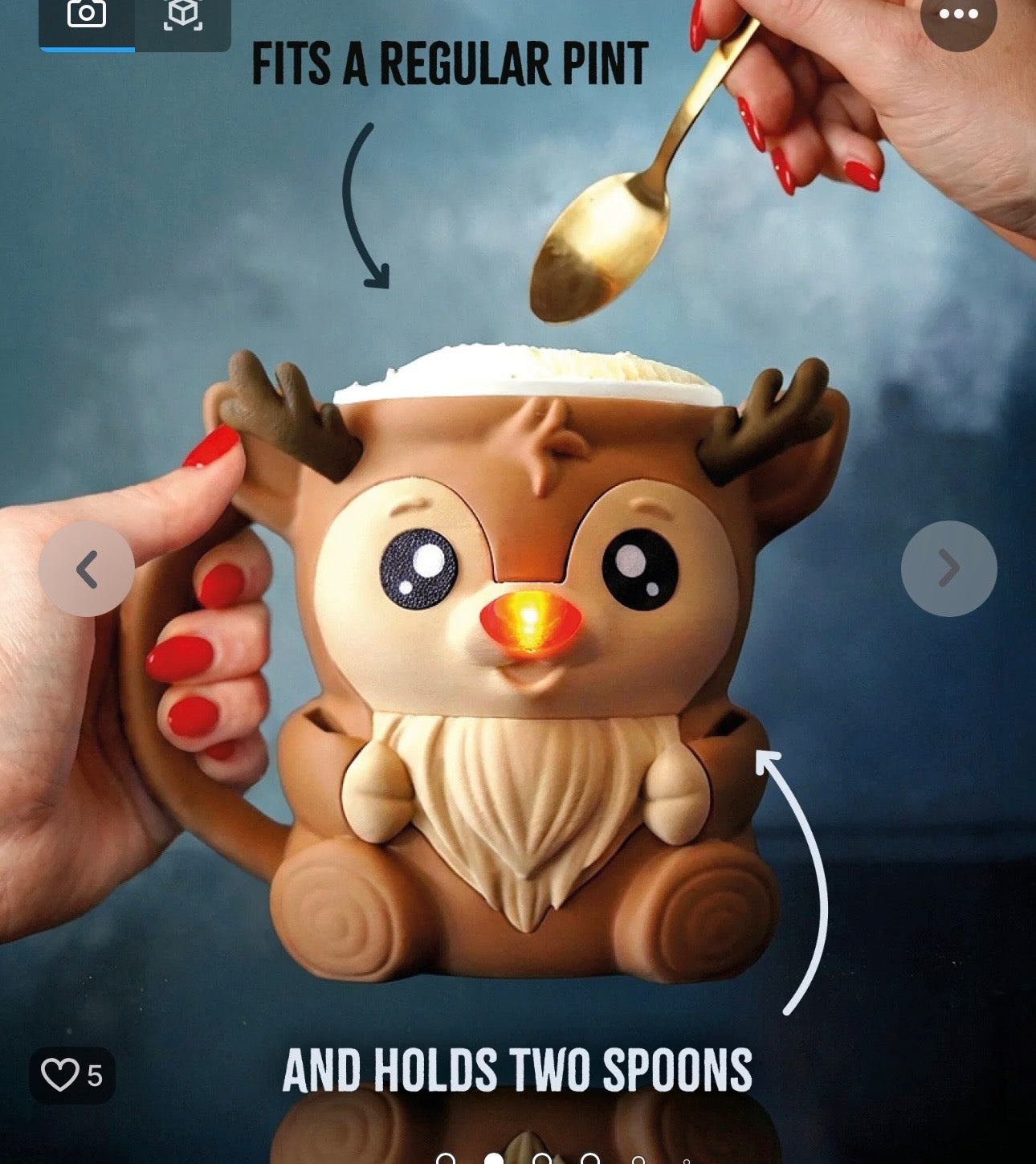 Holiday Pint Holder Pawblo the Polar Bear